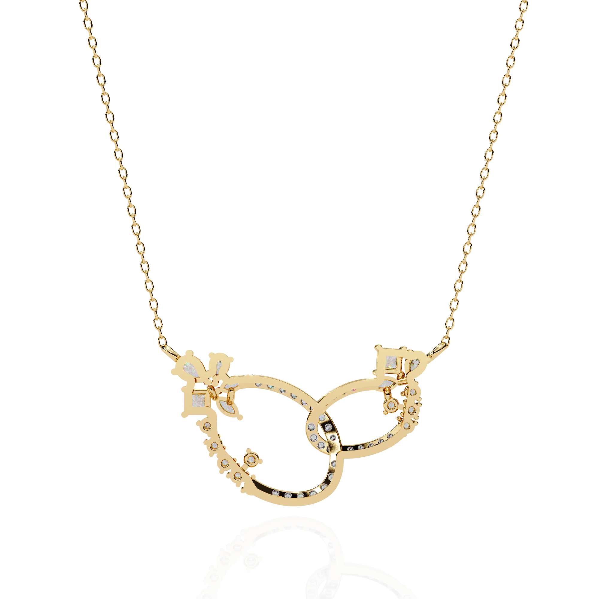 Solitairekart 0.73ct Eternal Harmony Natural Diamond Necklace-HI Color, VS-SI Clarity